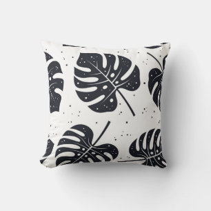 Leaves pattern throw pillow
