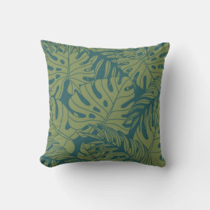 Leaves pattern throw pillow