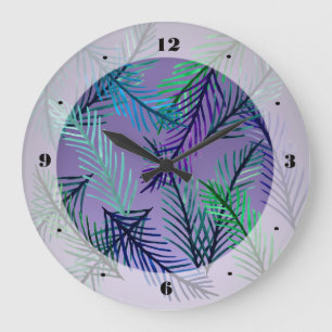 Leaves Pattern Wall Clock