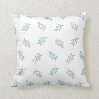 Leaves Pattern (White) Throw Pillow