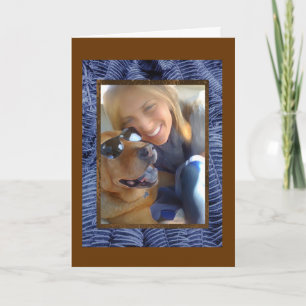 Leaves Paw Prints Card