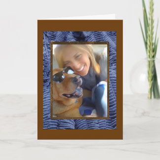 Leaves Paw Prints Card