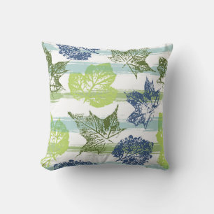 Leaves Print Accent Pillow