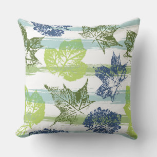 Leaves Print Accent Pillow