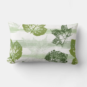 Leaves Print Accent Pillow