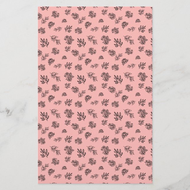 Leaves + Roses Hand-Drawn on ANY COLOR Soap Wraps (Front)