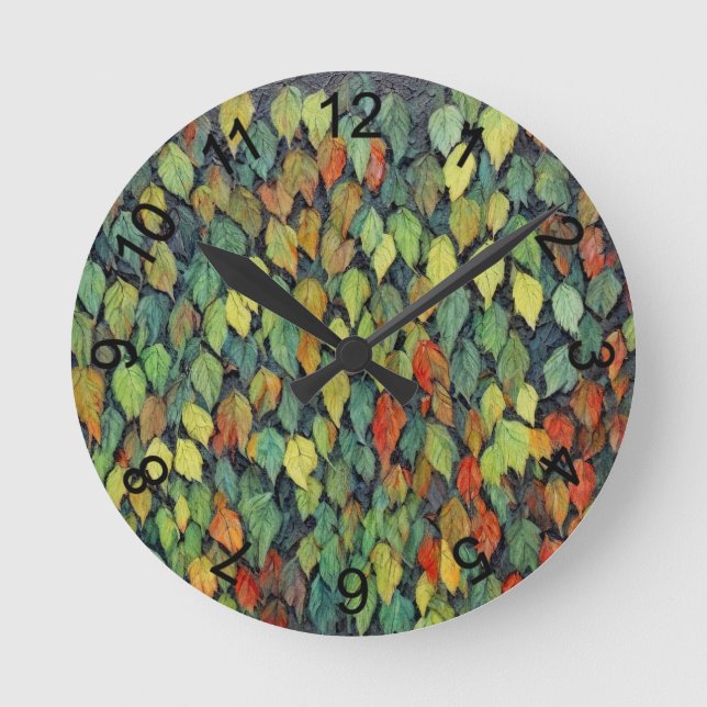 Leaves Round Clock (Front)