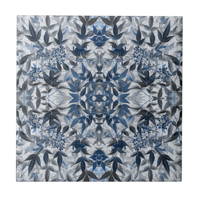 Leaves Sacred Bamboo 2 Kaleidoscope Tile (Front)