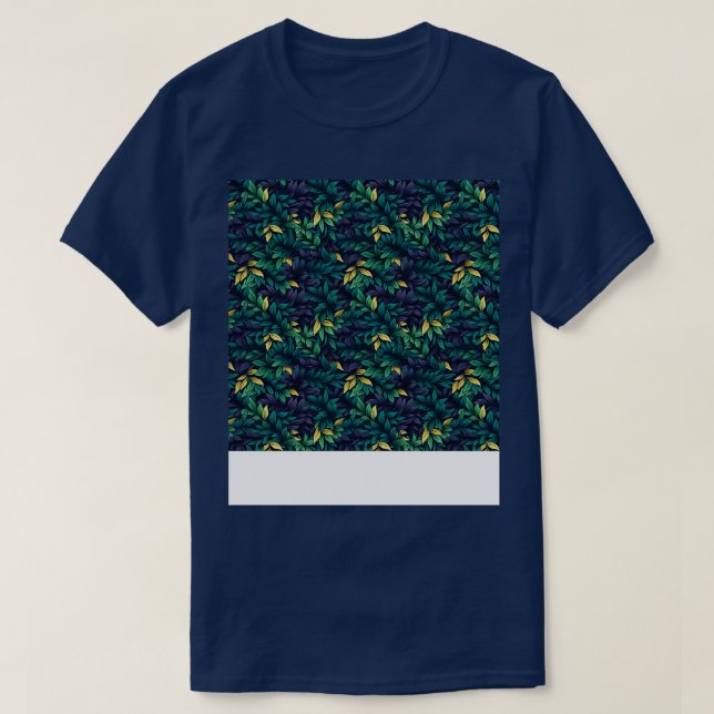 Leaves Seamless Pattern Foliage Leaf Plant Botanic T-Shirt (Design Front)