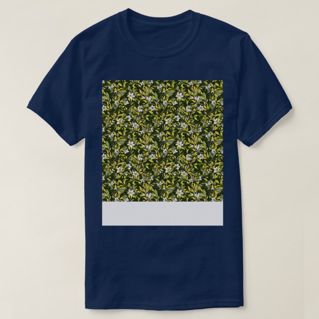 Leaves Seamless Pattern Foliage Leaf Plant Botanic T-Shirt (Design Front)