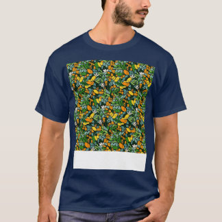 Leaves Seamless Pattern Foliage Leaf Plant Botanic T-Shirt