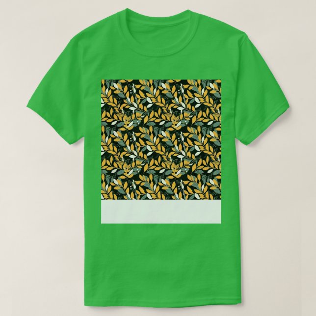 Leaves Seamless Pattern Foliage Leaf Plant Botanic T-Shirt (Design Front)