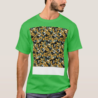 Leaves Seamless Pattern Foliage Leaf Plant Botanic T-Shirt