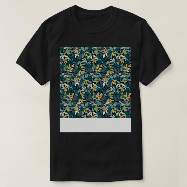Leaves Seamless Pattern Foliage Leaf Plant Botanic T-Shirt (Design Front)