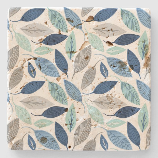 Leaves Stone Coaster (Front)