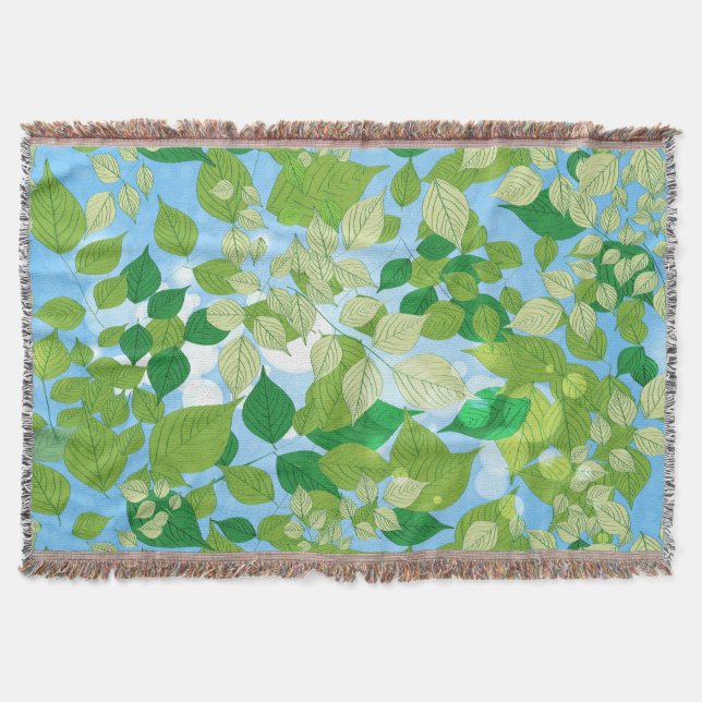 Leaves Throw Blanket (Front)