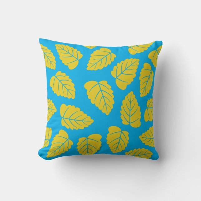Leaves Throw Pillow (Front)