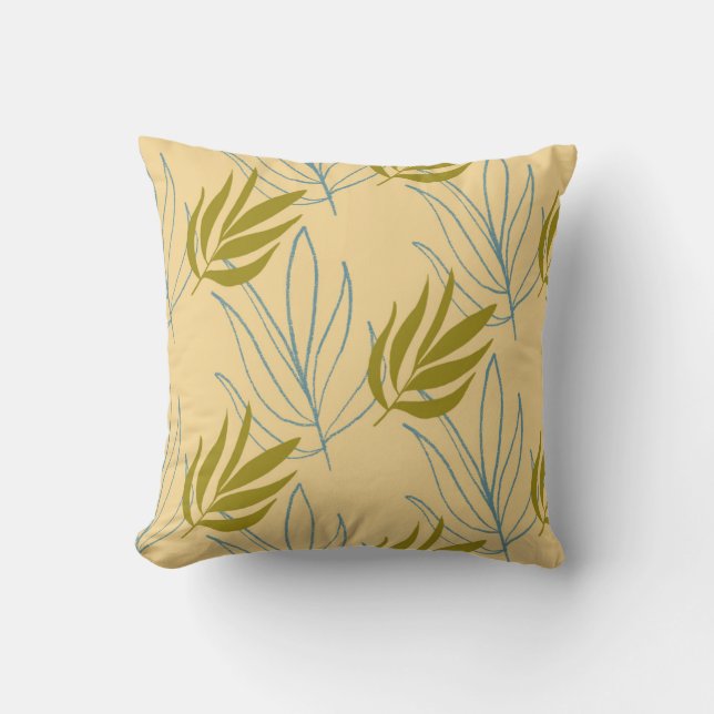 Leaves Throw Pillow (Front)
