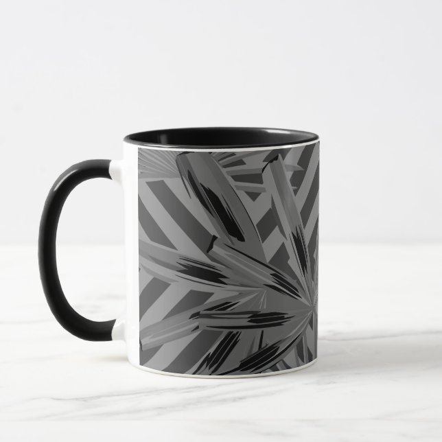 Leaves Tropical Pattern Light Blue Mug (Left)