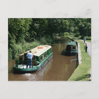 Leaving Brynich Lock. Postcard