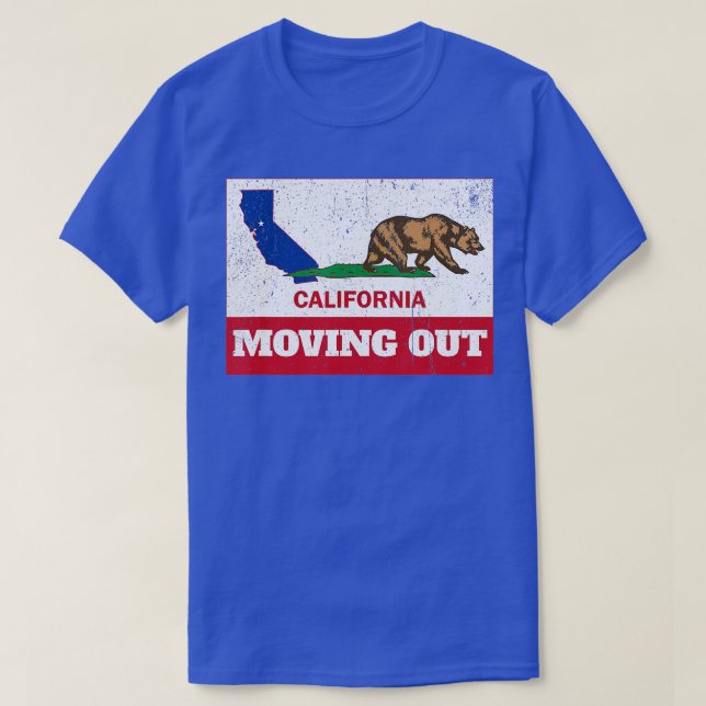 Leaving California Republic  Exodus Funny Moving O T-Shirt (Design Front)