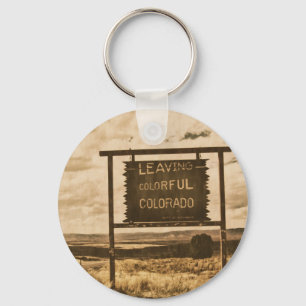 leaving colourful colorado keychain