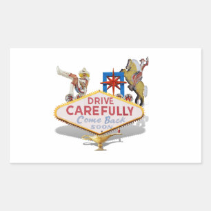 Leaving Las Vegas (Back of Las Vegas Welcome Sign) Sticker