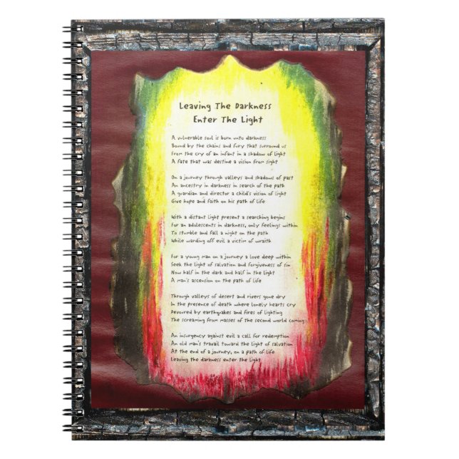 Leaving The Darkness, Enter The Light Notebook (Front)