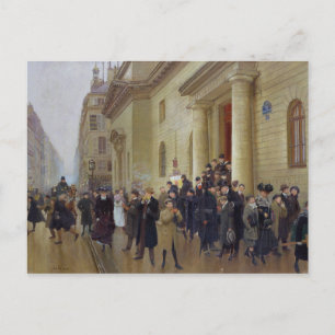 Leaving the Lycee Condorcet, 1903 Postcard