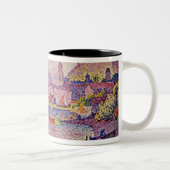 Leaving the Port of Saint-Tropez, 1902 Two-Tone Coffee Mug (Right)