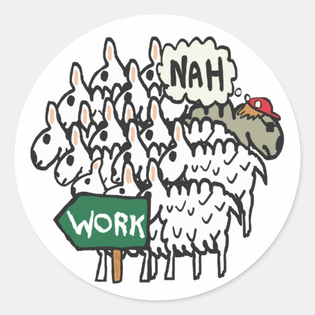 Leaving Work Classic Round Sticker (Front)