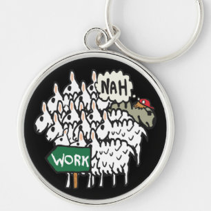 Leaving Work Keychain