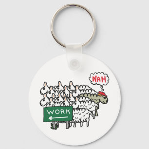 Leaving Work Keychain