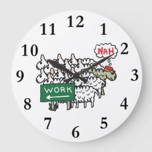 Leaving Work Large Clock