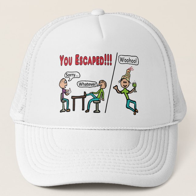 Leaving Work Trucker Hat (Front)