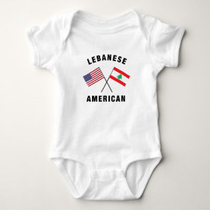 Lebanese American Flag Baby Bodysuit