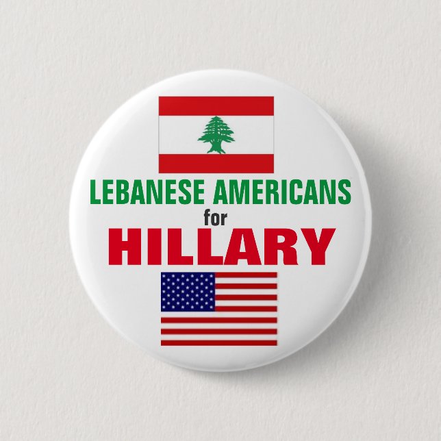 Lebanese Americans for Hillary 2016 2 Inch Round Button (Front)