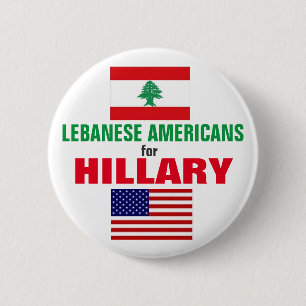 Lebanese Americans for Hillary 2016 2 Inch Round Button