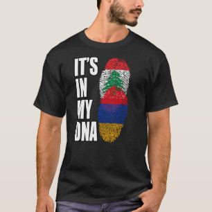 Lebanese And Armenian Mix DNA Heritage Flag T-Shirt