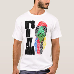 Lebanese And Comoran Mix Dna Heritage Flag T-Shirt