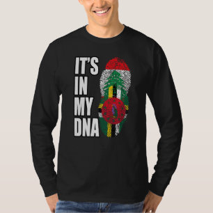 Lebanese And Dominica Mix DNA Heritage Flag T-Shirt