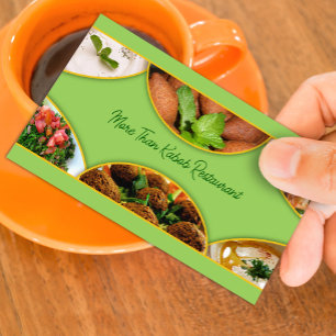 Lebanese Arabic Food Dishes Business Card