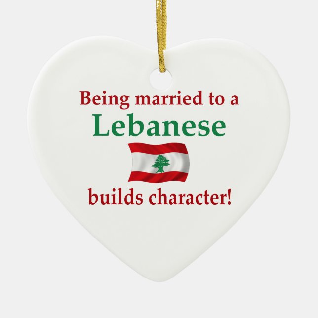 Lebanese Builds Character Ceramic Ornament (Front)