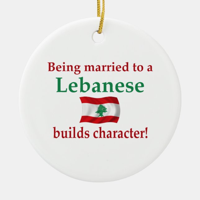 Lebanese Builds Character Ceramic Ornament (Front)