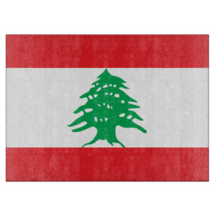 Lebanese Flag Cutting Board