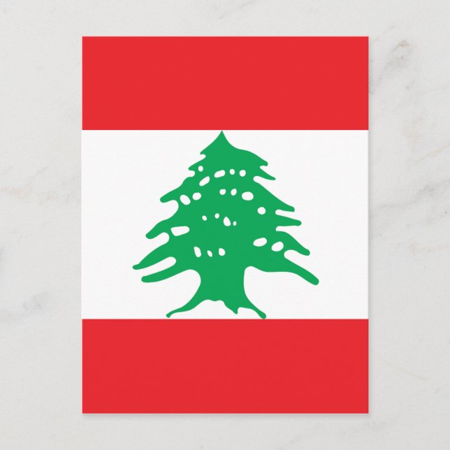 Lebanese Flag - Flag of Lebanon علم لبنان Postcard (Front)