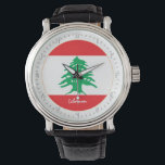 Lebanese Flag & Lebanon fashion, Arabic No /design Watch<br><div class="desc">WATCH: Lebanon & Lebanese Flag fashion design - love my country, travel, holiday, country patriots / sports fans</div>
