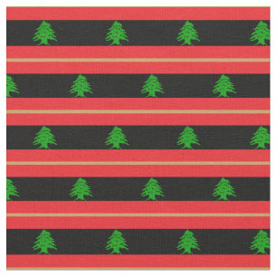 Lebanese Flag & Lebanon fashion Fabric /Reversed