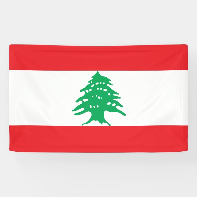 Lebanese Flag (Lebanon Flag) Banner (Horizontal)