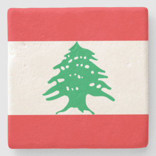 Lebanese Flag (Lebanon Flag) Stone Coaster
